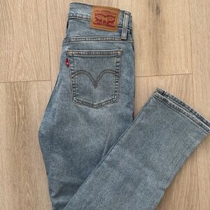 Levi Wedgie Straight Blue Jeans